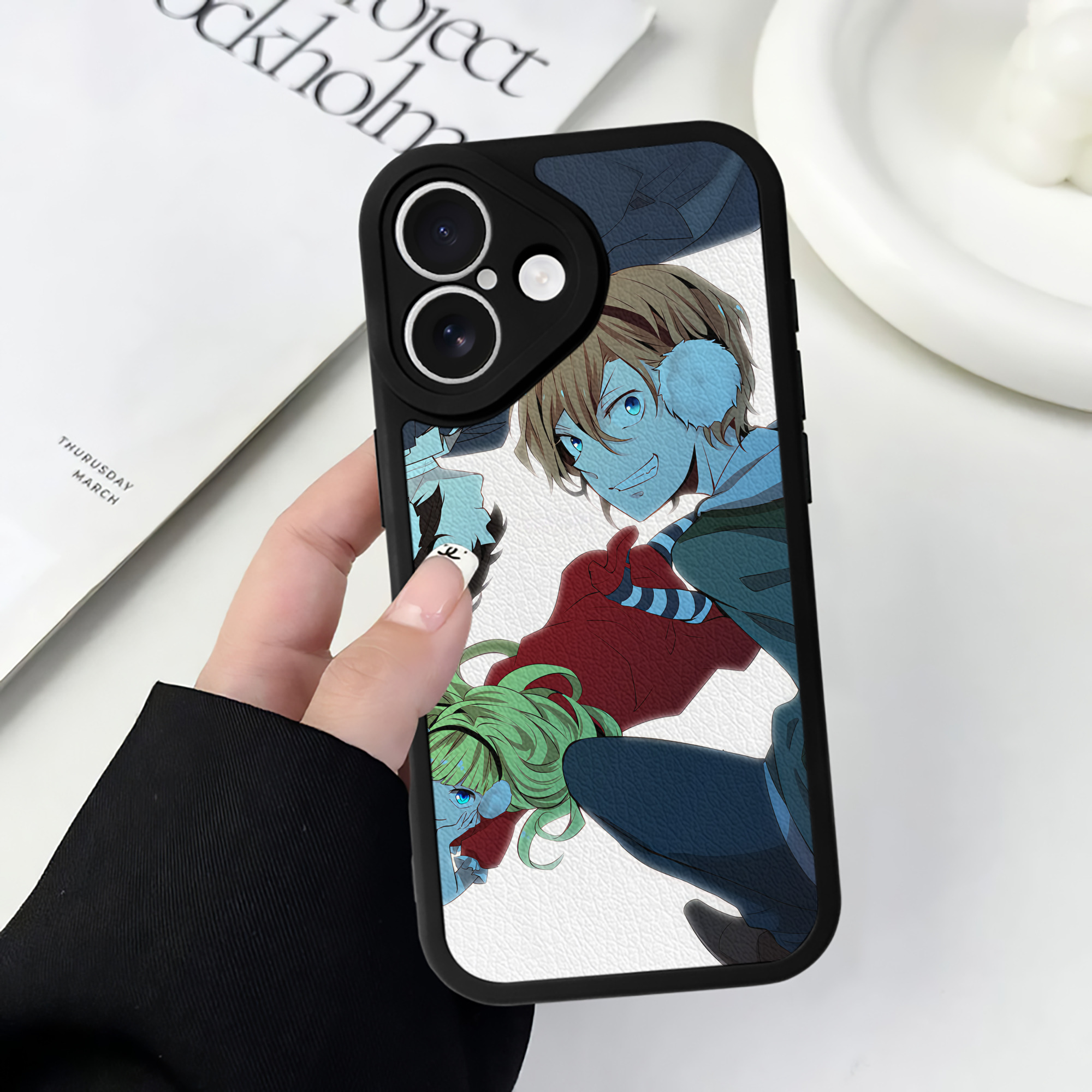 （画像用） 文豪ストレイドッグス Bungo Stray Dogs 【iPhone 16シリーズ対応】シリコンスマホケース（レザー調） 材質：シリコン